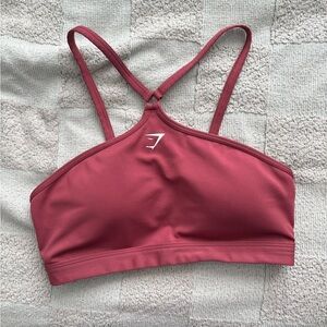 Halter Neck Sports Bra - Berry Pink